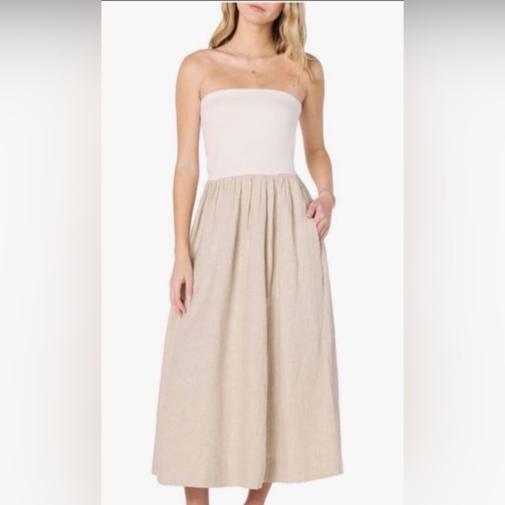 White Strapless Tube Top Maxi Dress - Women